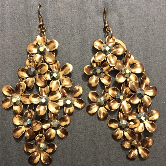 Black Flower Earrings