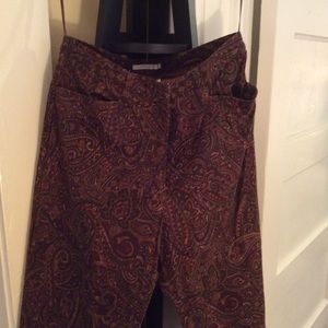 Brown Paisley Pants