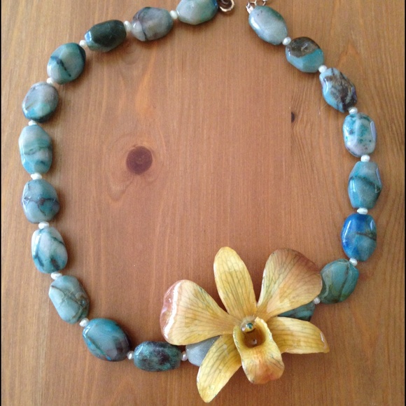 Preserved Orchid Necklace