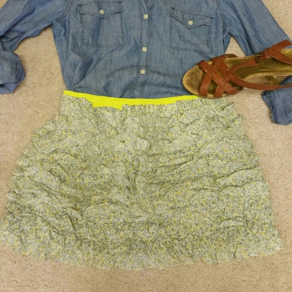 Adorable J Crew tiered ruffle skirt.