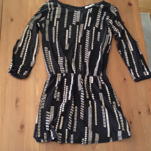 RESERVED NWOT Black and Tan Dress
