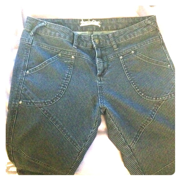 Free People Stripe Jeans