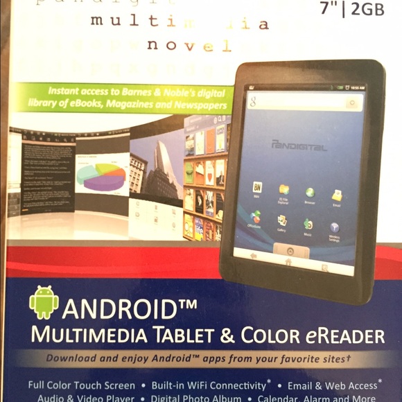 A pandigital android tablet and ereader