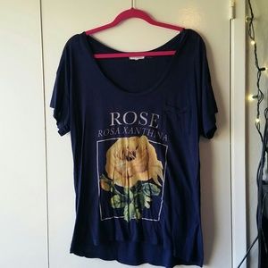 blue flower scoop neck tee from urban outfitters