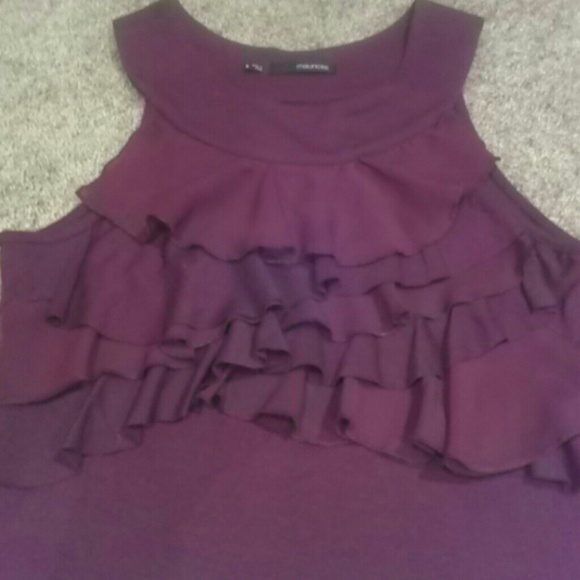 Maurices dressy tank with ruffles. Very pretty!