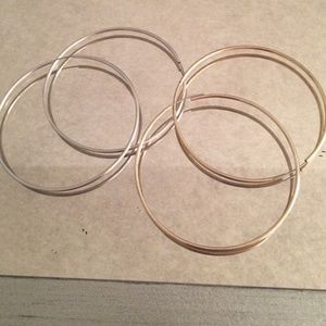 Silver and gold hoops