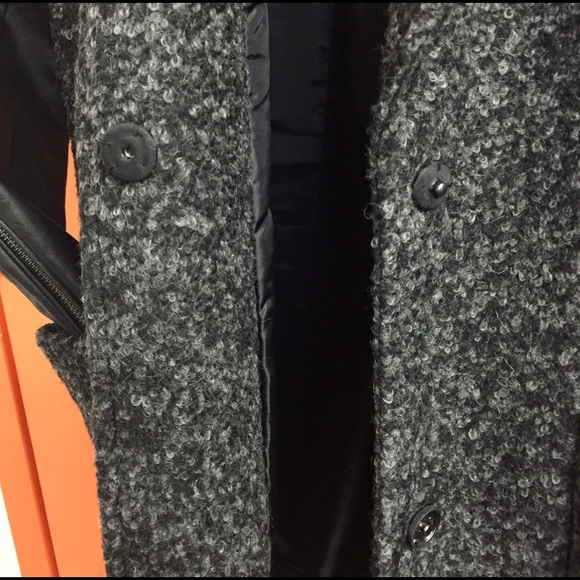 Sears Jackets & Coats - Mixed Media leather and Wool Coat Sears Jackets & Coats - Mixed Media leather and Wool Coat