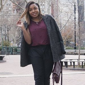 Sears Jackets & Coats - Mixed Media leather and Wool Coat Sears Jackets & Coats - Mixed Media leather and Wool Coat