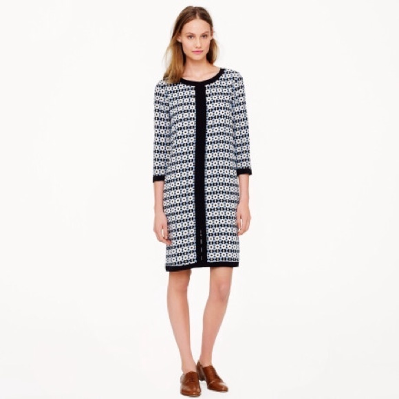 J.Crew Diamond Tile Shift Dress