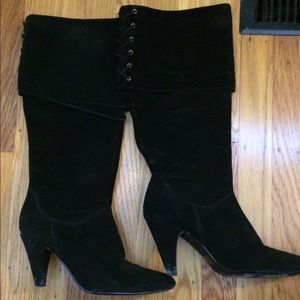 🌼Steve Madden black suede knee boots🌼
