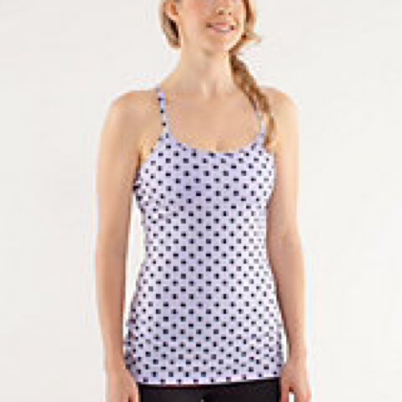 Lululemon polkadot power y top size 4