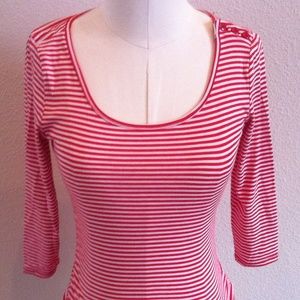 Sailor-esque Red and White Striped Shirt