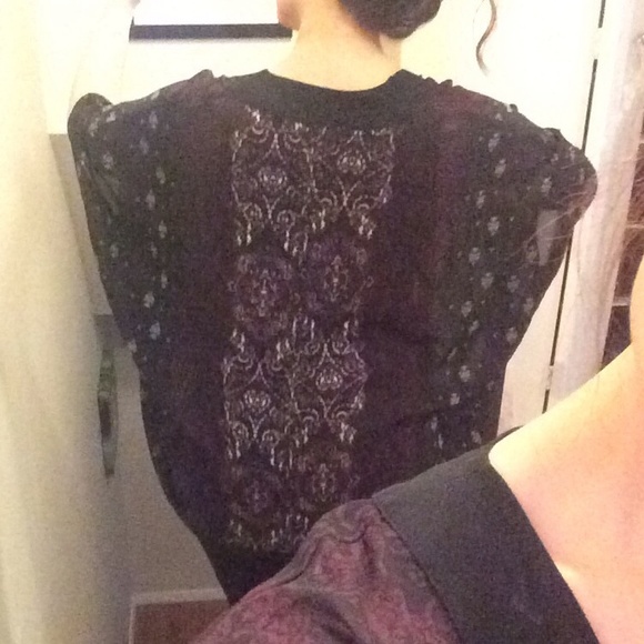 H&M Kimono Cover  sheer fabric with Asian design. - Picture 3 of 4