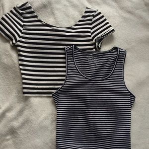Striped crop top bundle!!!