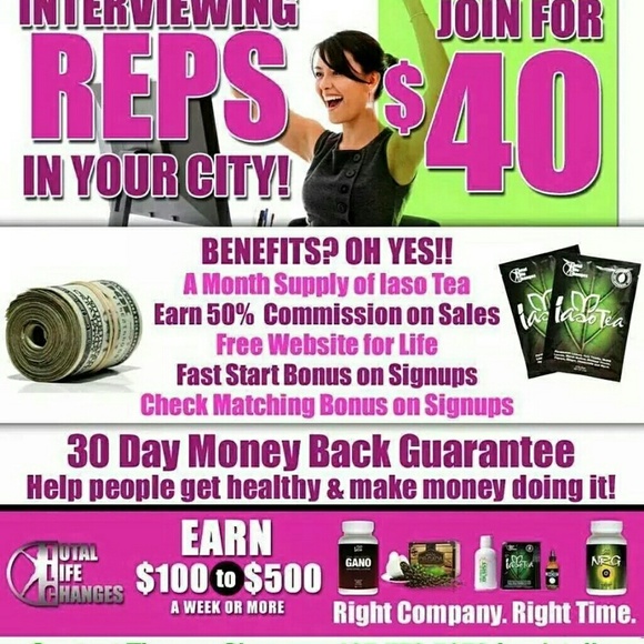 Need representative $40 to start up.