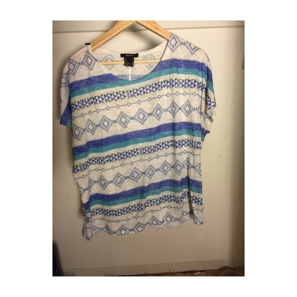 Tribal Blue and Green Shirt