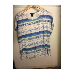 Tribal Blue and Green Shirt