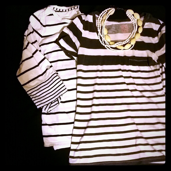 Striped shirt and Statement Necklace bundle!