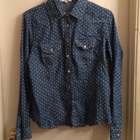 polka dot denim