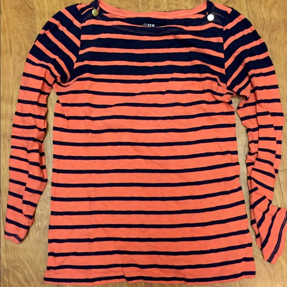 j crew boat neck sailor tee