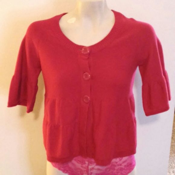 💜Rose red sweater