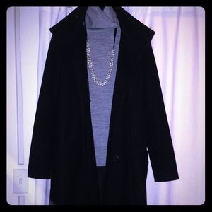 Sisley Benneton Black Wool Coat