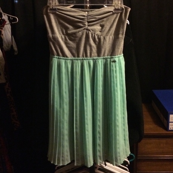 Mint & grey skater dress