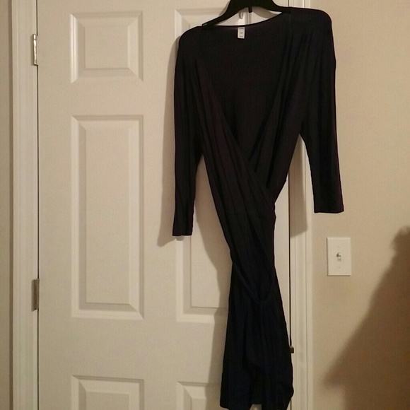 Navy Blue Wrap Dress worn 1x. Old Navy