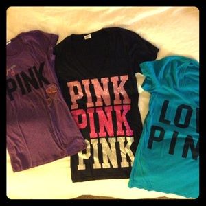 Victoria secrets pink tshirts