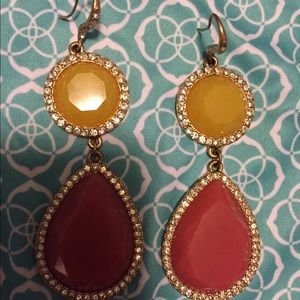 ⚡️FLASH SALE⚡️Aqua Coral & Yellow Drop Earrings