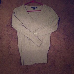 Grey v neck sweater
