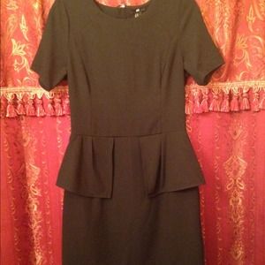 Black peplum dress
