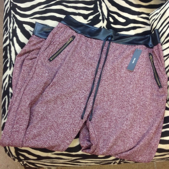 Sweatpants black and burgundy