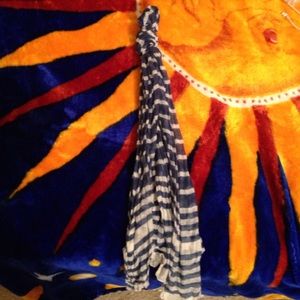 Blue & White stripped scarf