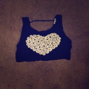 Black crop top from Charlotte Russe
