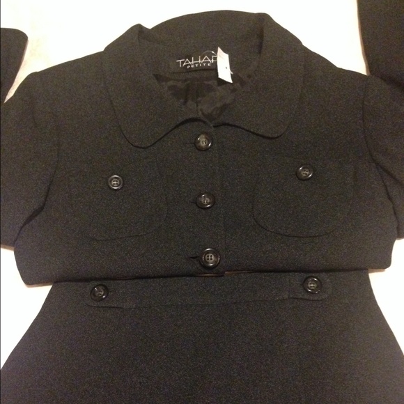 NEW Tahari Petite Charcoal Suit