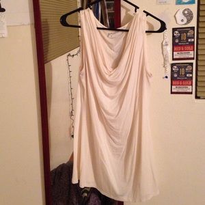 White , no sleeves long shirt