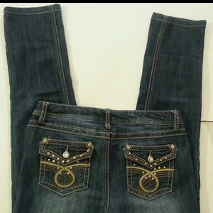 Sz 6 Earl Jean Embellished w Rhinestones Skinny
