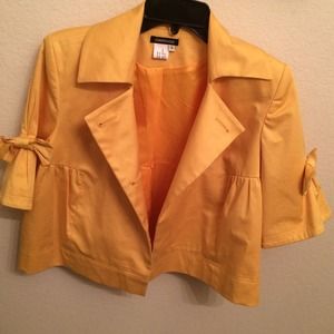 Yellow cropped jacket by Conspicuous. Savvy!