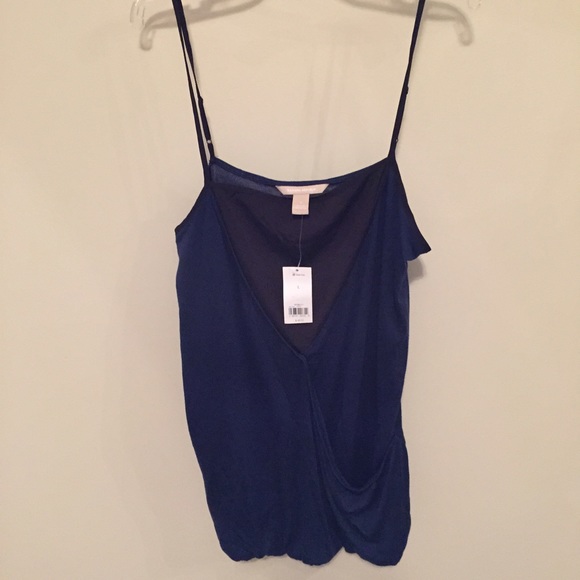 Banana Republic blue and black sleeveless top