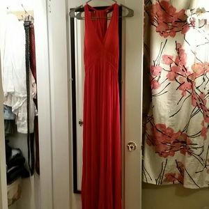 Long red maxi