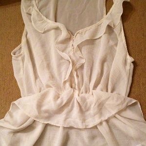 🎈SOLD Banana Republic White & Gold Blouse