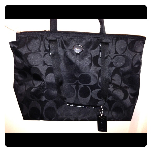 New with Tags Coach Signature Nylon Weekender