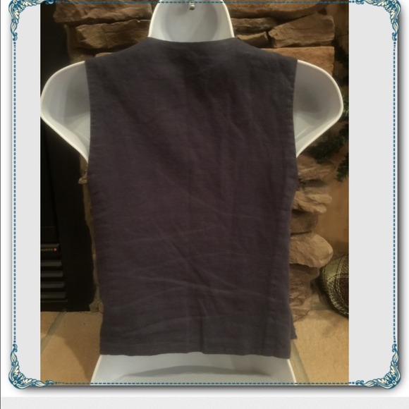 Ruffle linen and cotton vest - Picture 2 of 4