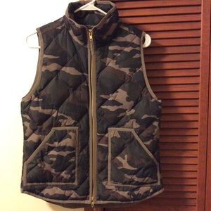 J.Crew Camo Quilted Puffer Vest