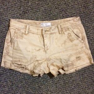 Free People distressed khaki shorts