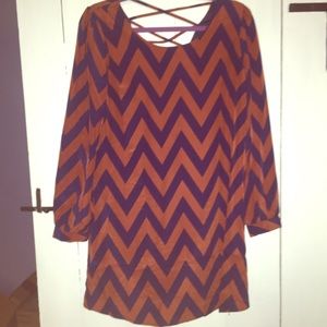 Charming Charlie chevron dress size small
