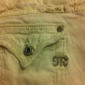 White bootcut Miss Me jeans