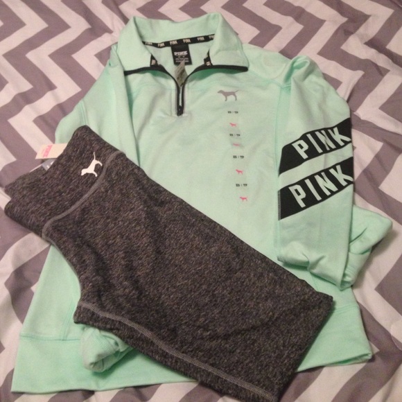 VS PINK SET HALF ZIP & YOGAS🚫