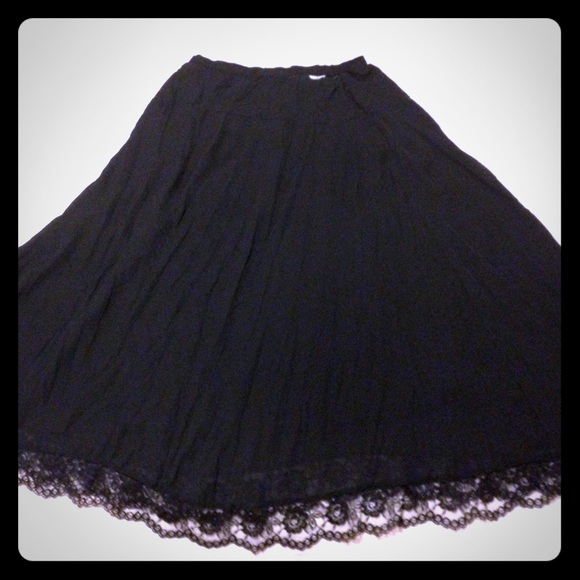 🎈SOLD El Corte Inglés Black Lace Long Skirt